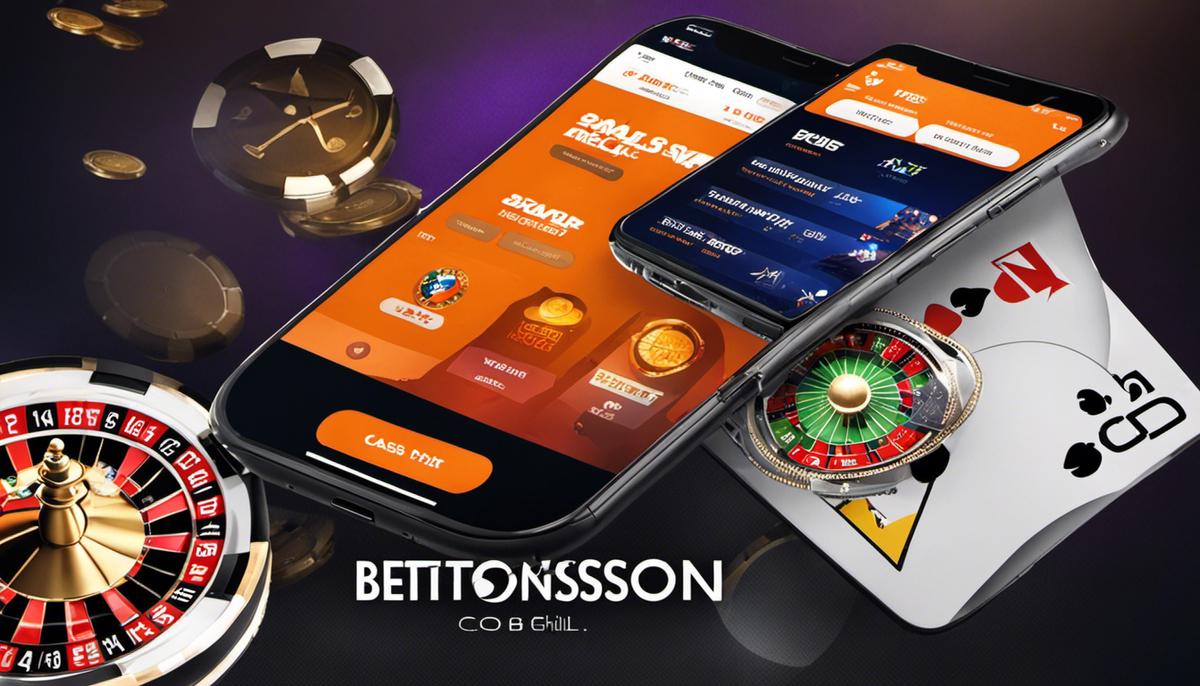 A screenshot of the Betsson Chile mobile version showing a variety of casino games, sports betting options, and a user-friendly interface.