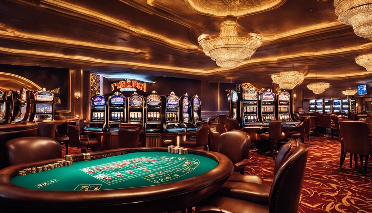 Imagen ilustrativa de bonos en casinos de cripto, mostrando monedas virtuales en una pantalla de computadora y fichas de casino.