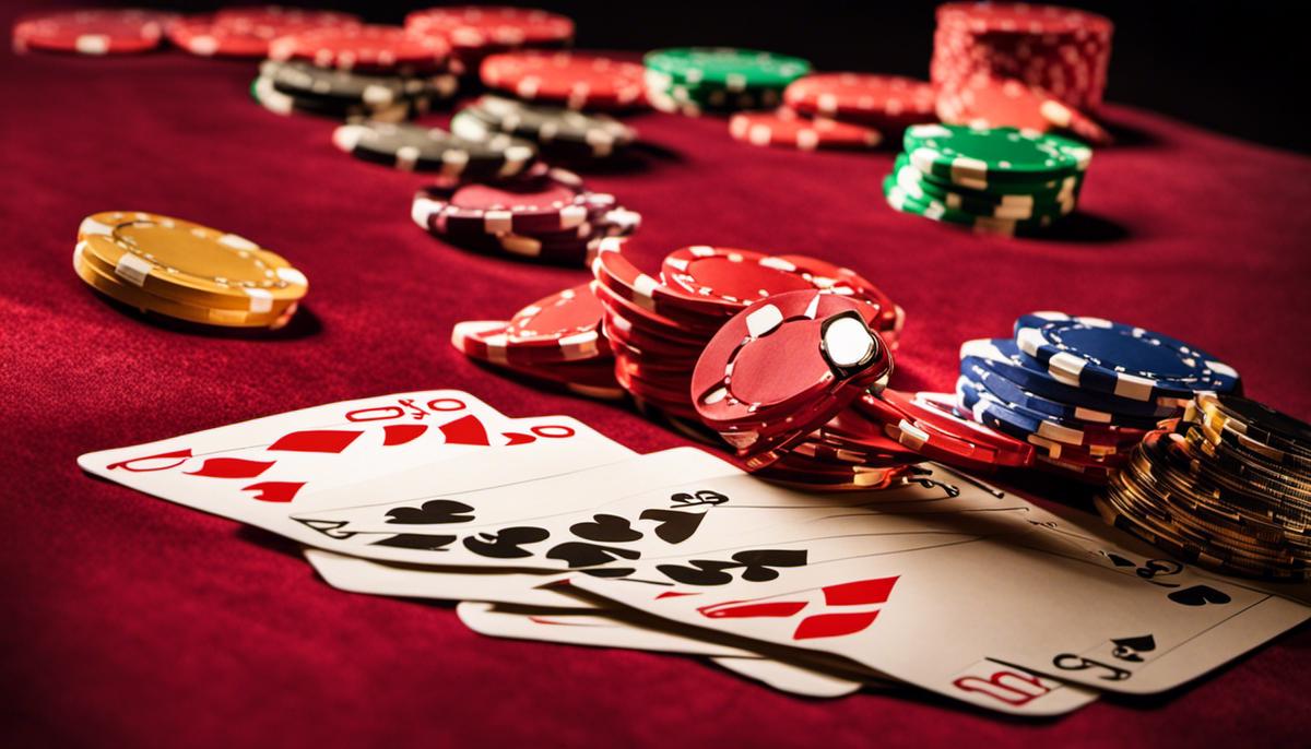 Imagen de fichas de casino y una baraja de cartas, representando el tema del texto y la idea de un casino seguro y confiable en Chile.