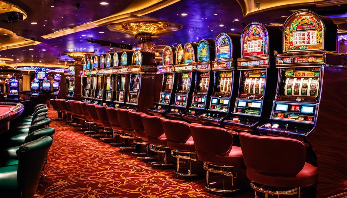 Imagen de una tragamonedas en un casino en línea