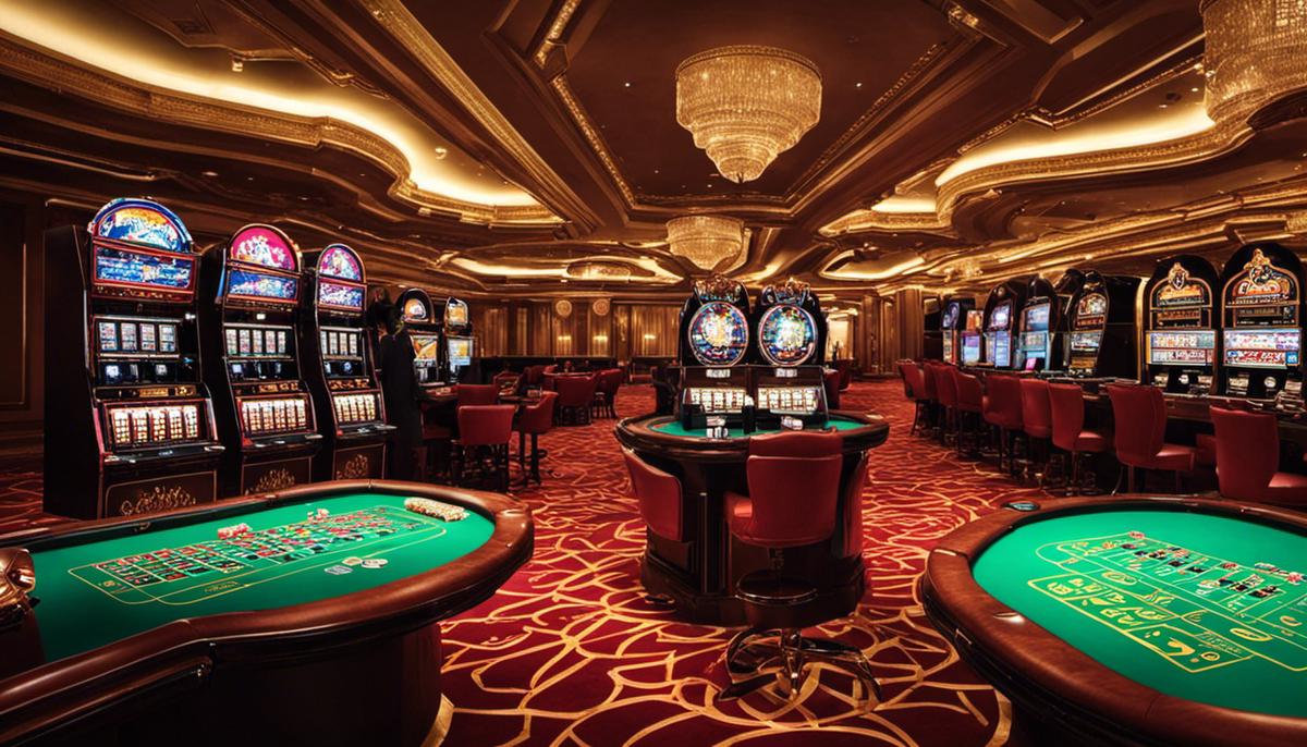 Una imagen que muestra una simulación de transacciones de criptomonedas en un casino en línea.