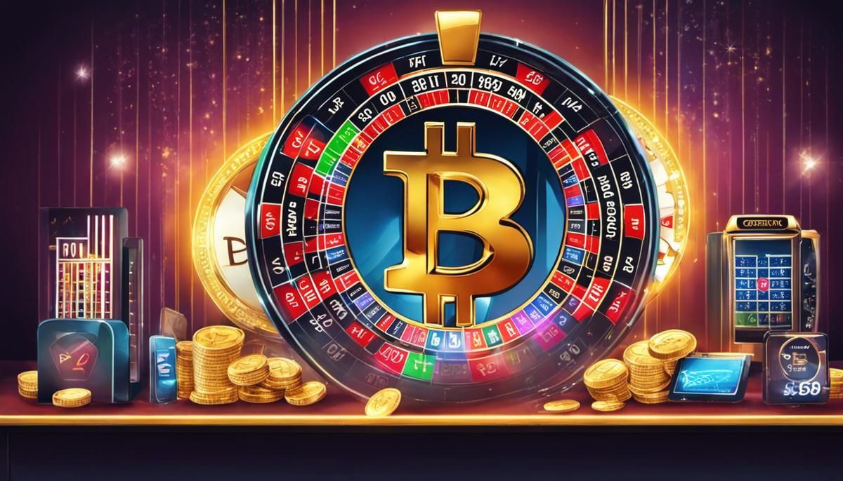 Illustration of depositing and withdrawing cryptocurrency into/from an online casino