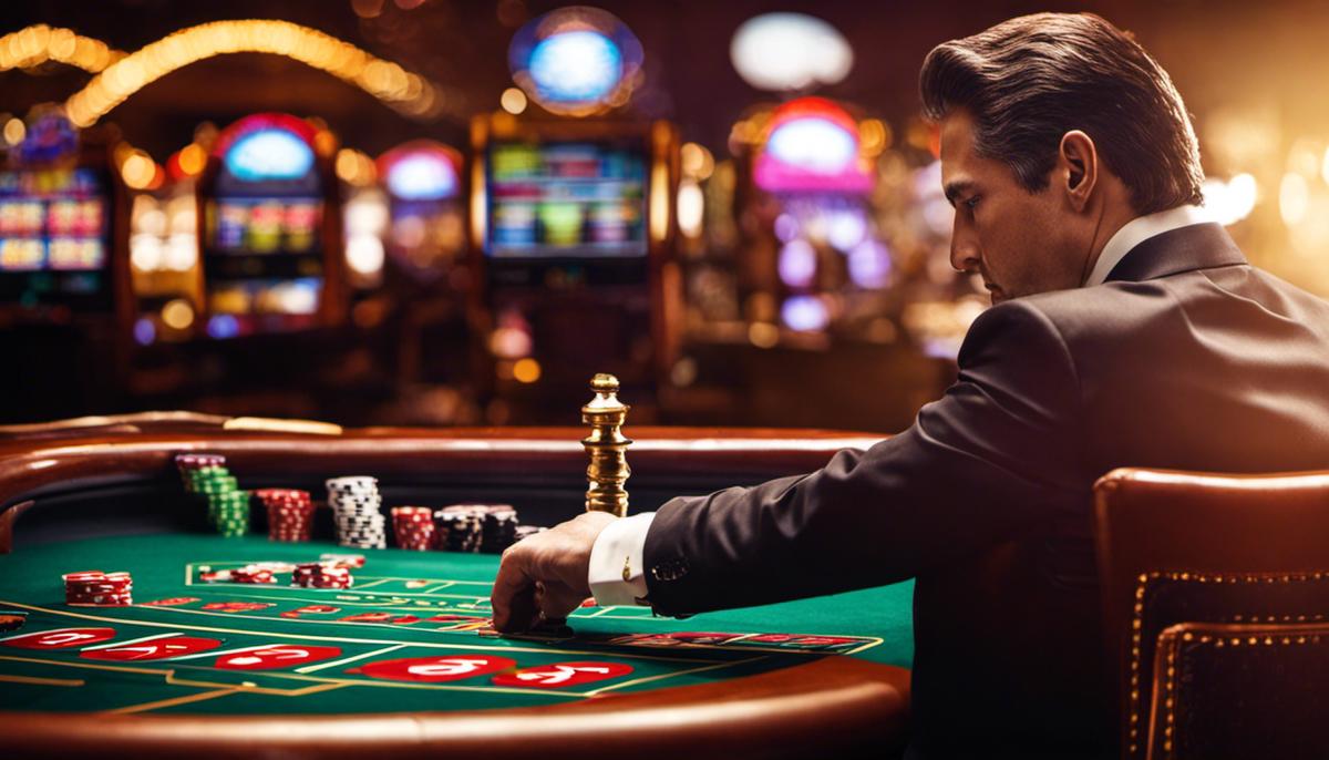 Imagen de un controlador revisando los juegos de un casino en línea