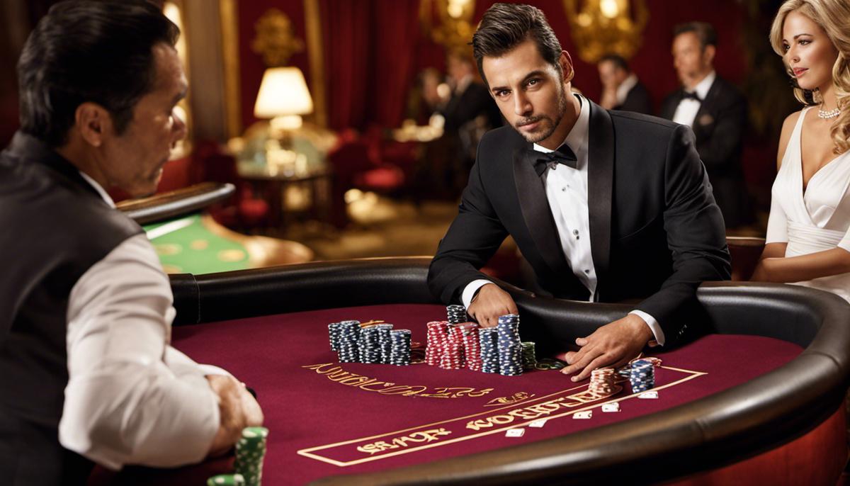 Imagen de un jugador de Blackjack en el sitio web de Winchile