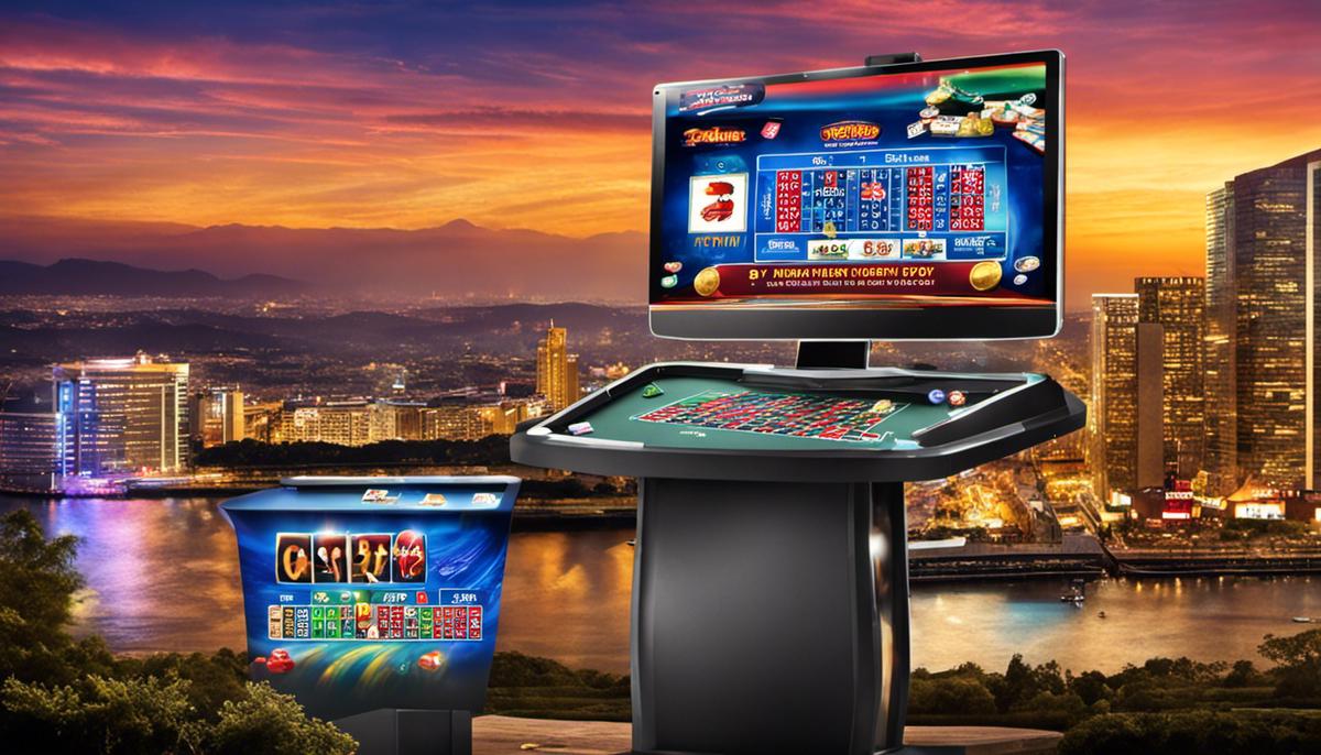 Imagen de software de Winchile Casino, con juegos de casino en pantalla